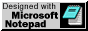 Skrivet i notepad